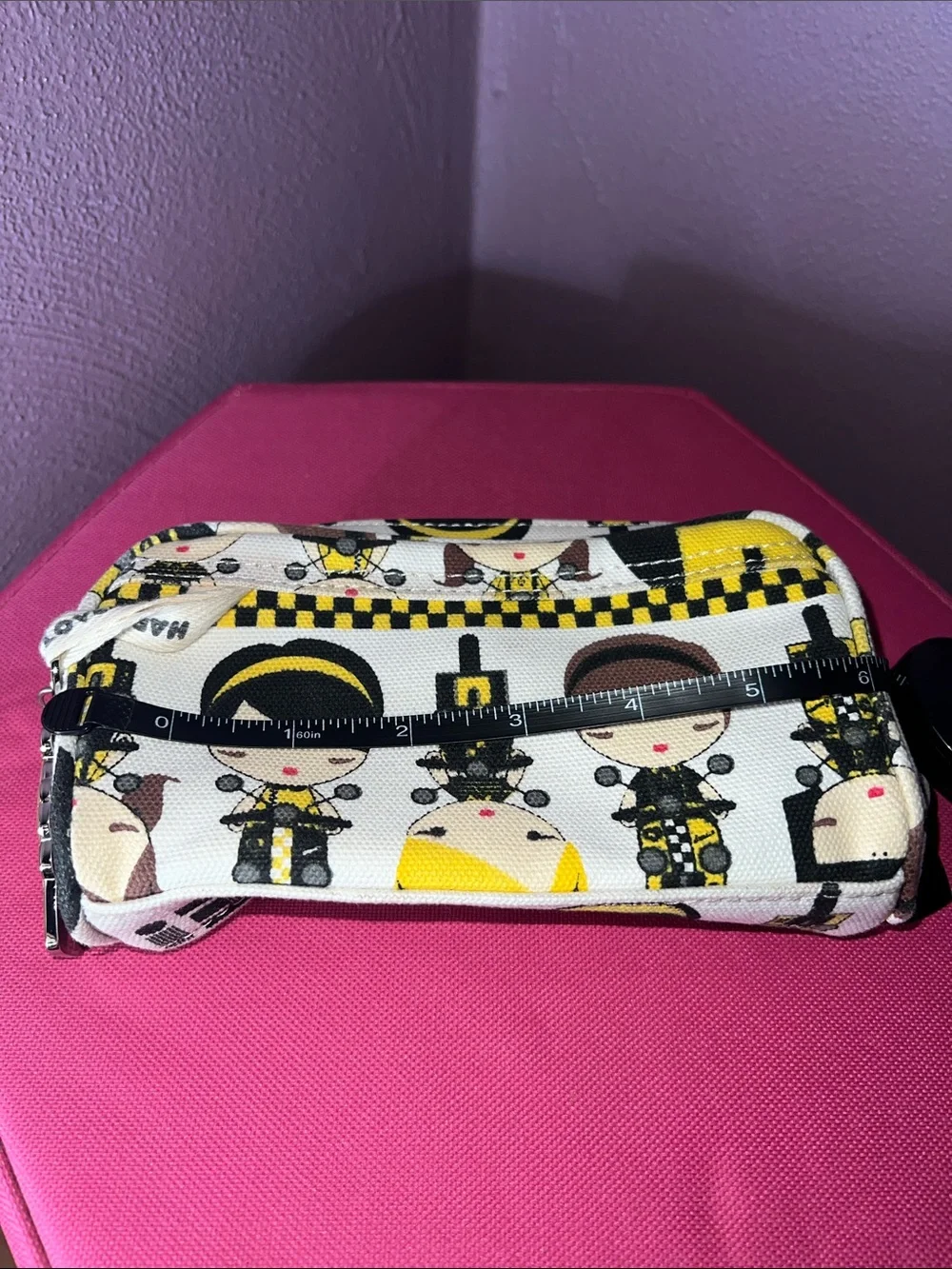 Harajuku Lovers Cosmetic Pouch in White and Yellow Dolls